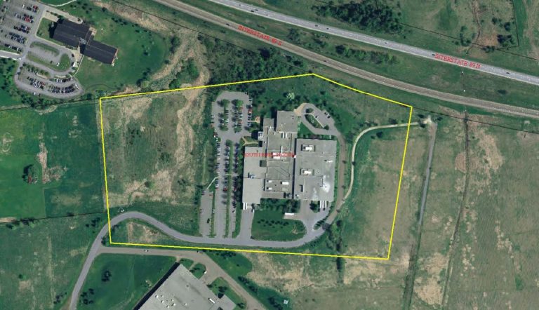Satellite view of an industrial property for rent, just off of interstate 98, in South Burlington, Vermont
